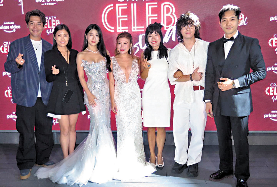 ●劉晨芝（中）獲曾比特與周家蔚等一眾好友力撐。  香港文匯報記者阿祖  攝