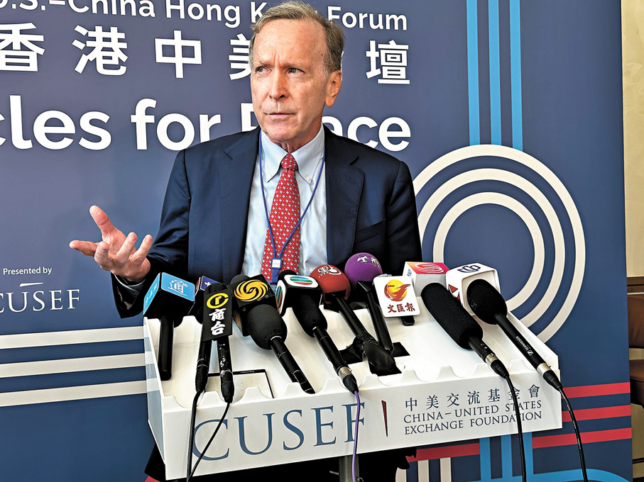 ●尼爾·布殊（Neil Bush）。香港文匯報記者胡恬恬  攝