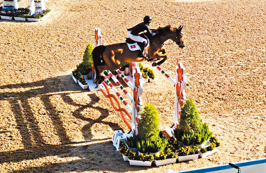 ●賴楨敏在比賽中。 香港文匯報記者胡永愛  攝