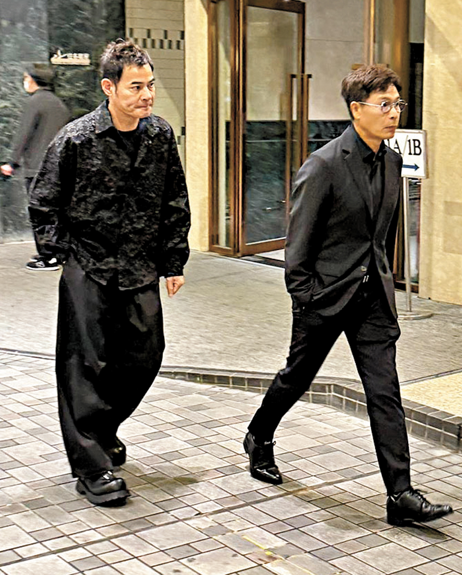 ●郭晉安(右)和黃智賢跟許紹雄曾合作拍劇。香港文匯報記者阿祖 攝