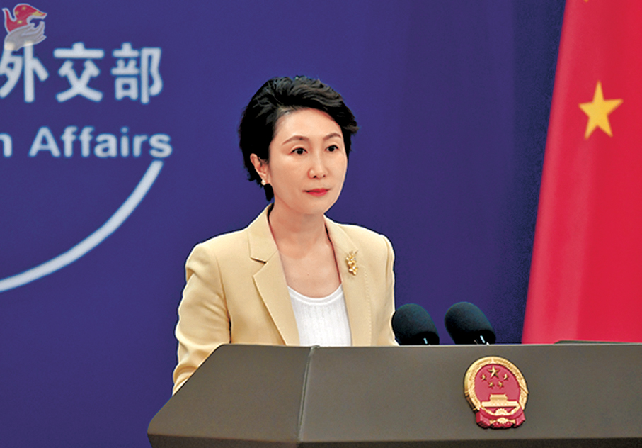 ●毛寧表示，日方必須立即收回錯誤言論，給中國人民一個明確的交代。 外交部網站圖片