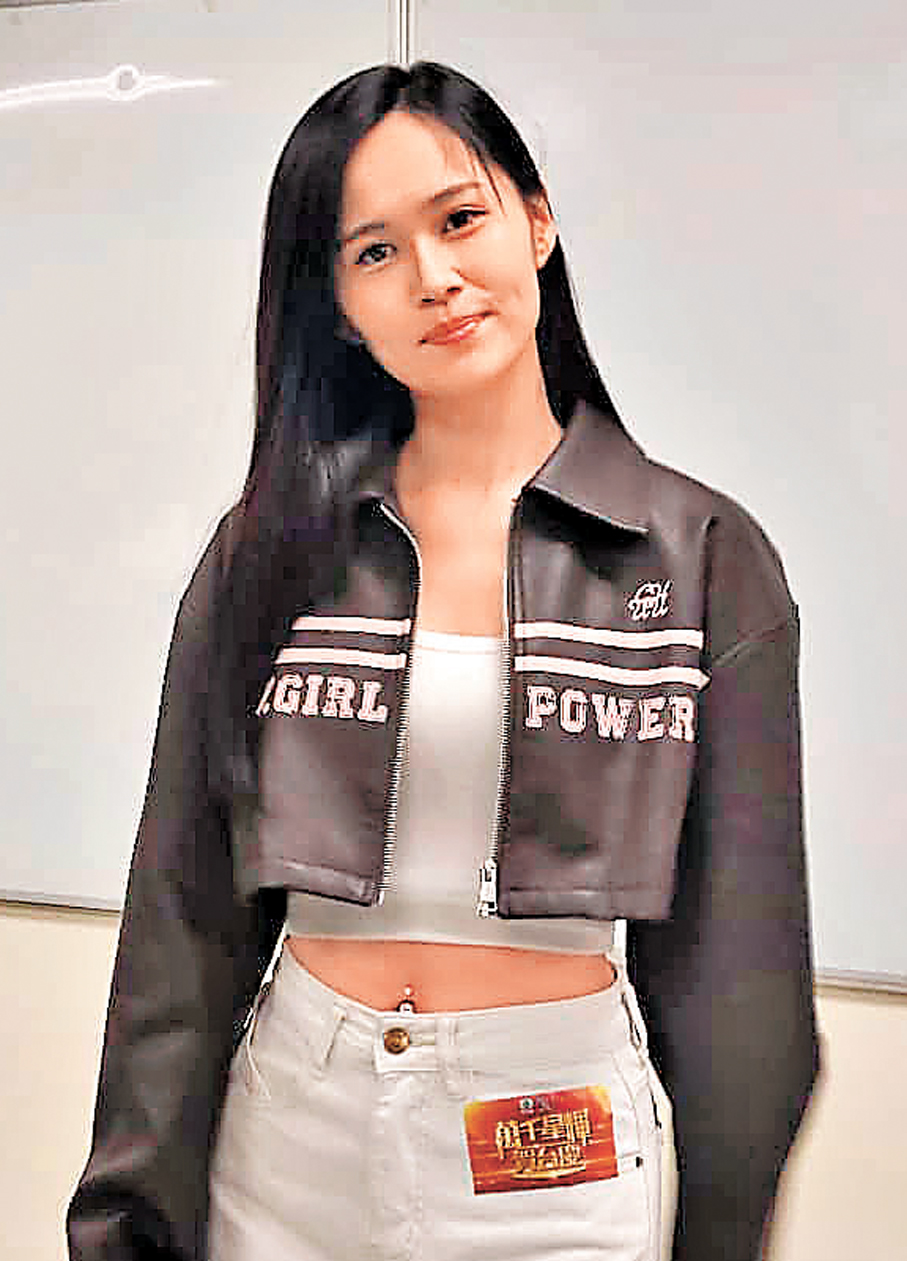 ●梁超怡透露台慶將亮嗓。 香港文匯報記者梁靜儀  攝