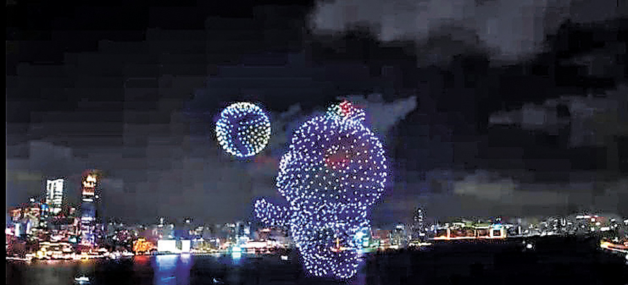 ●無人機表演近年廣受市民歡迎。受訪者供圖