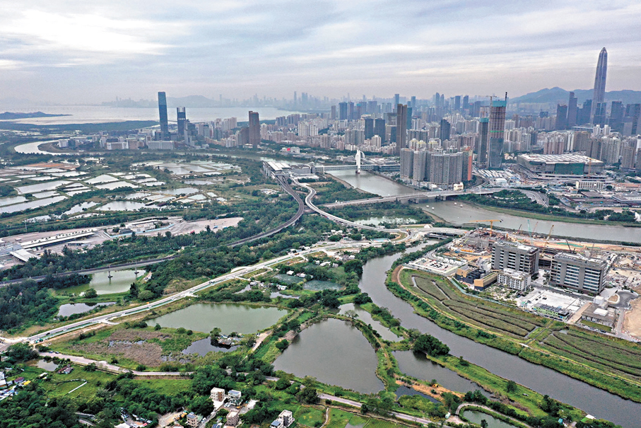 ●新田一帶的新創科用地與河套香港園區將形成上、中、下游協同發展的重要紐帶。   香港文匯報記者曾興偉  攝