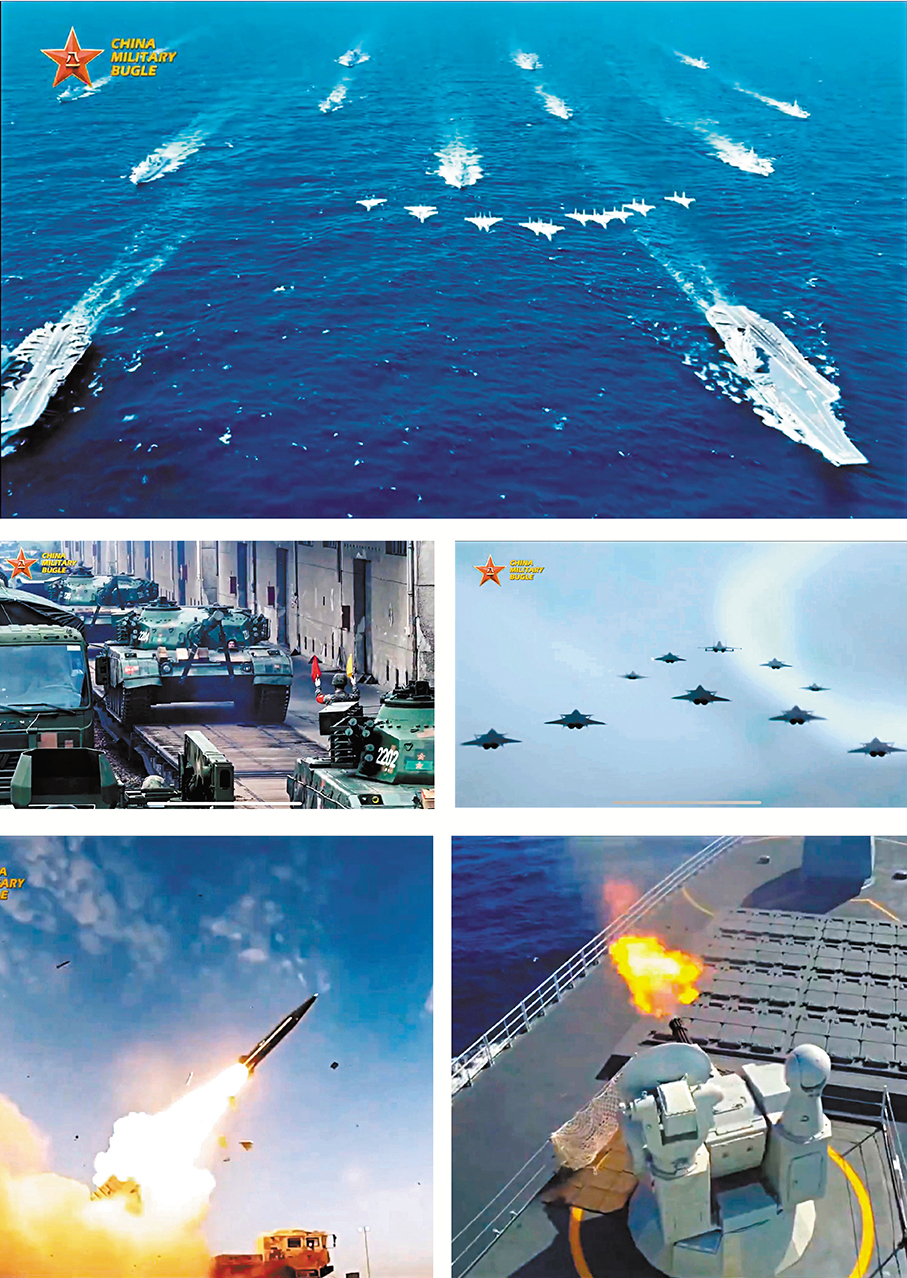 ●外交部回應日本首次出口殺傷性武器：如果日本想重走軍國主義老路，最終只能以失敗告終。圖為解放軍新聞傳播中心官方賬號中國軍號海外社交平台連續5日發布多條視頻，集中展示解放軍最新主戰裝備和高燃訓練畫面。 視頻截圖