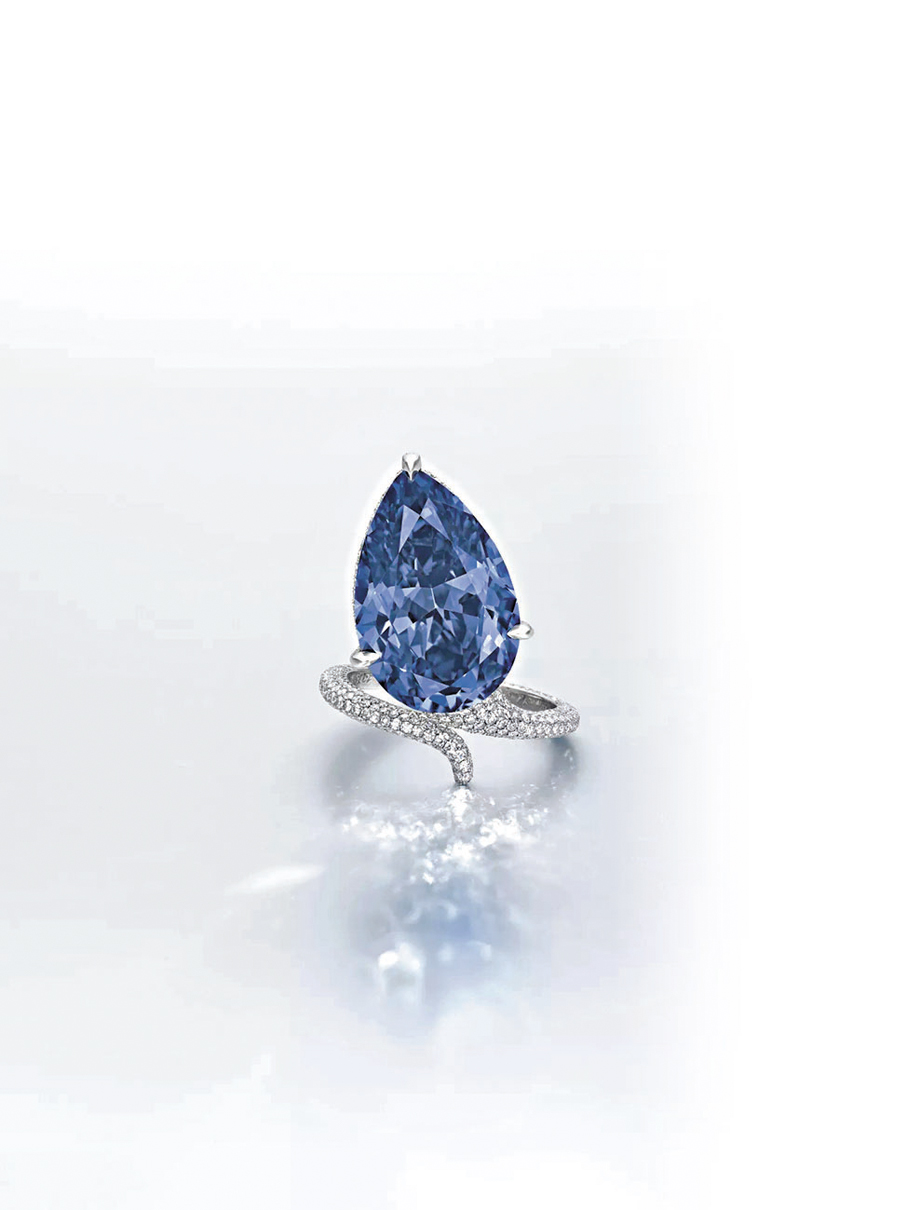 ●「the mellon blue」藍鑽。圖片由佳士得提供