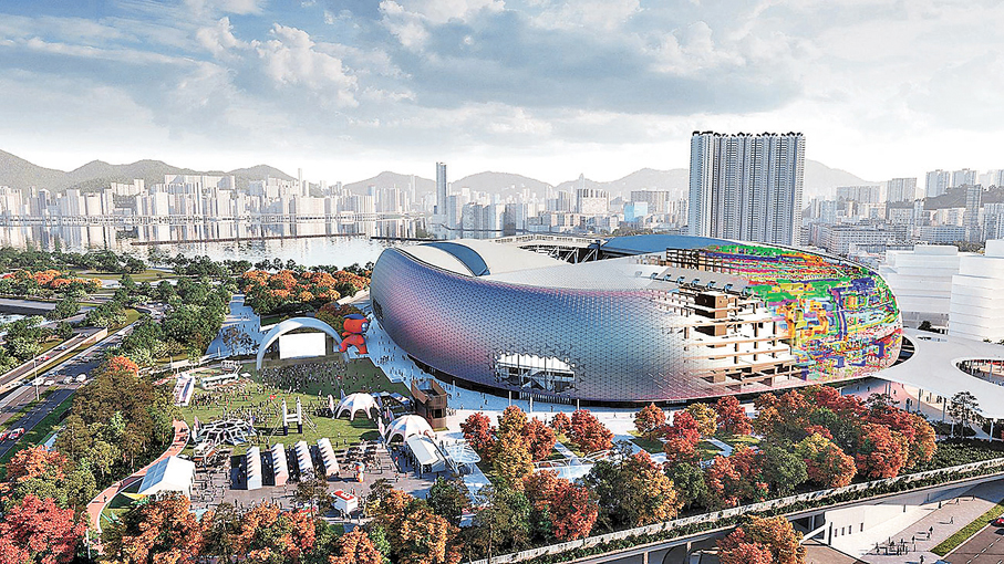 ●啟德體育園主場館項目工程匯聚來自8個地區、超過140間公司參與設計及施工。圖為啟德體育園主場館BIM模型。 網誌圖片