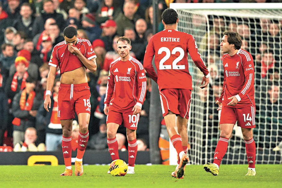 ●利物浦今季一直陷於低潮。  美聯社