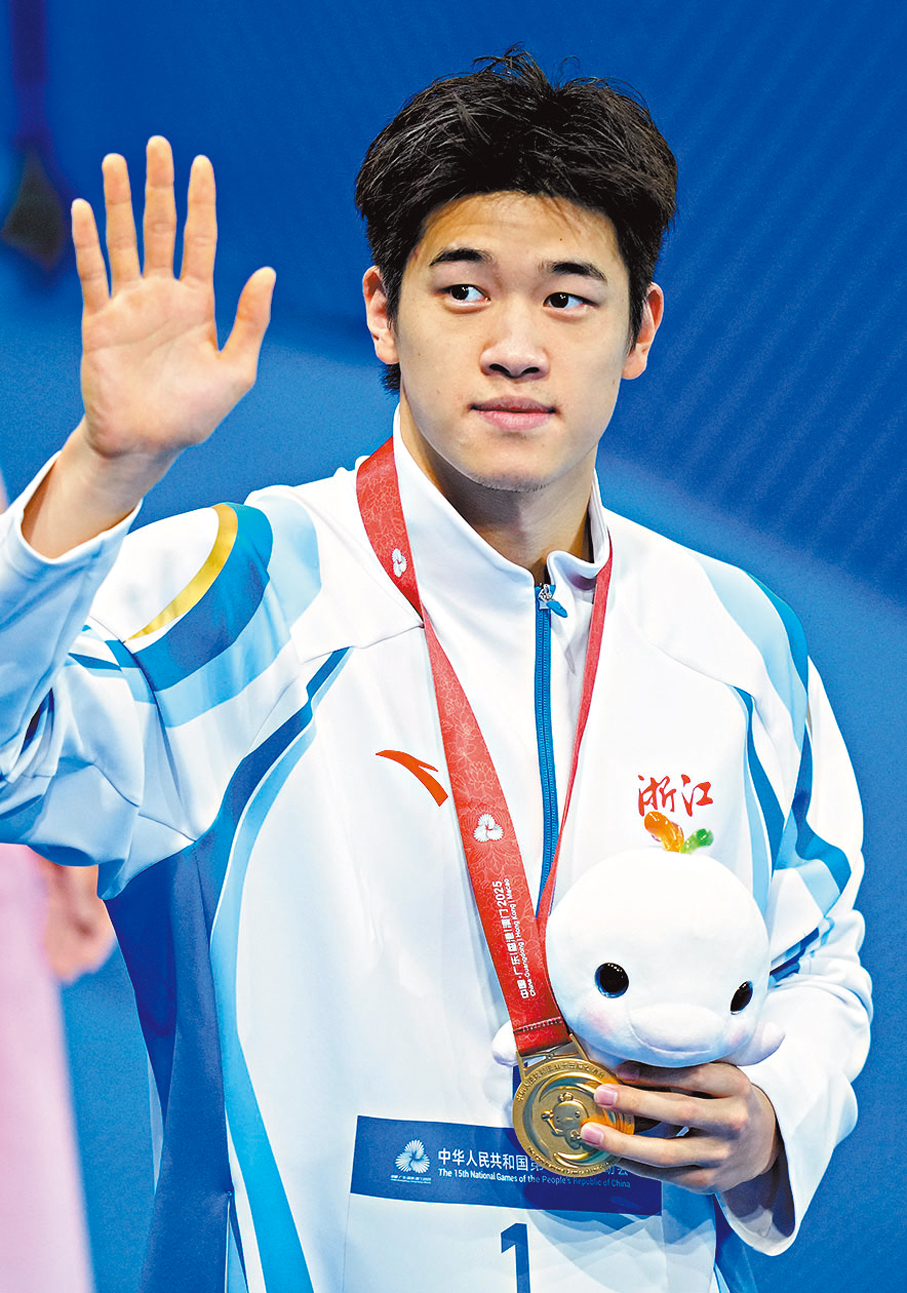 ●僅收穫男子100米自由泳（個人項目）一金，潘展樂坦言表現未符預期。 資料圖片