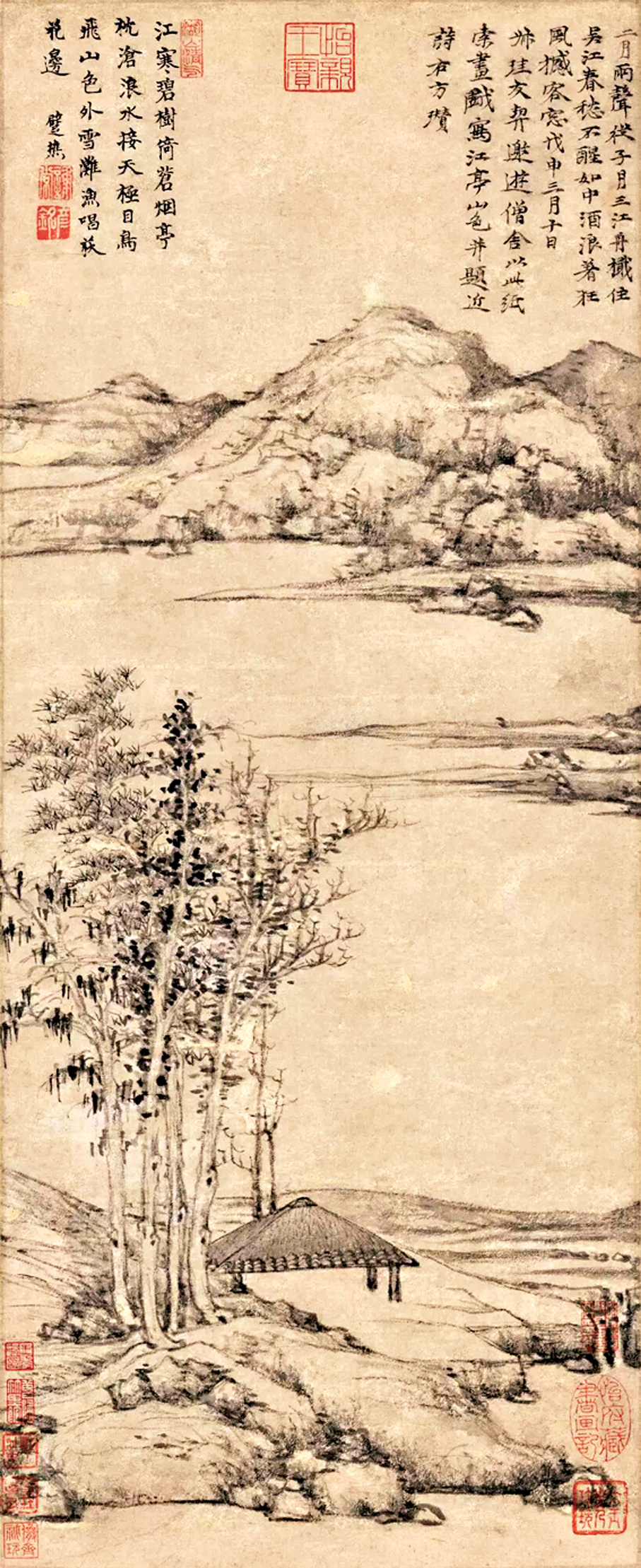 ● 倪瓚《江亭山色圖》近1.6億港元成交。