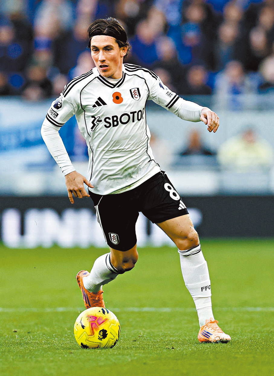 ●富咸中場哈利威爾遜近況突出。  資料圖片