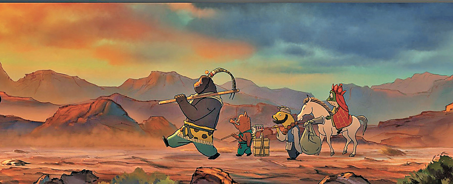 ●小豬妖、蛤蟆精為避大王追殺，突發奇想組團假扮唐僧師徒西行取經。