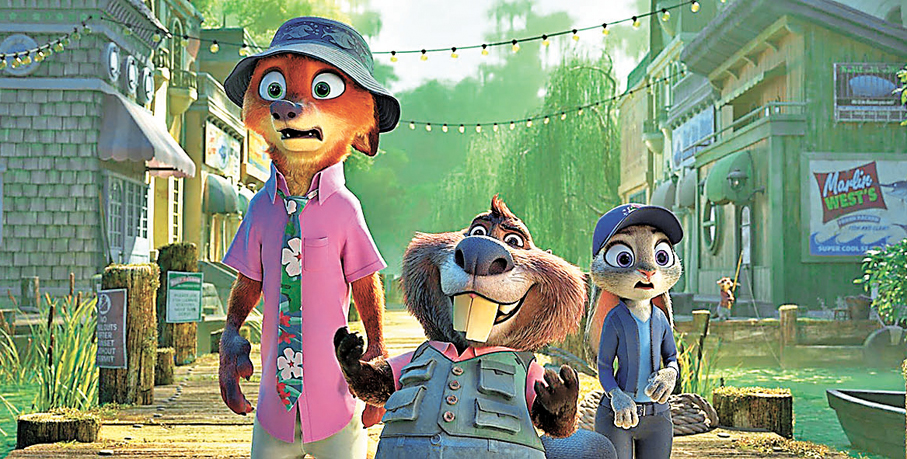 ●電影經典角色兔仔朱迪（右）和狐狸阿力（左）極受小朋友歡迎。