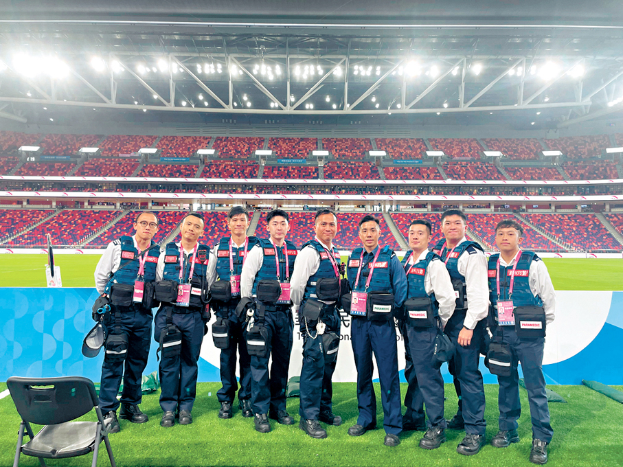 ●消防處為十五運會組建了近200人的特別支援隊。 受訪者供圖