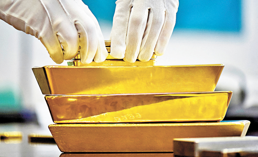 ●盛寶銀行預言金價將衝上1萬美元。 資料圖片