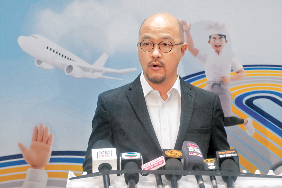 ●機管局機場服務總監楊達榮。香港文匯報記者涂穴  攝