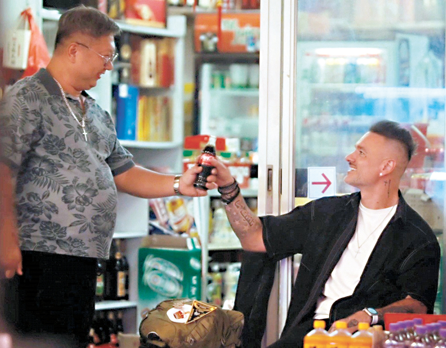 ●占士丁丁深深感受到香港人的溫暖。