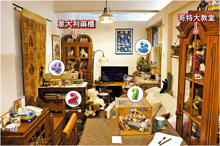 ●「故居客廳」復原西西位於土瓜灣故居的客廳傢具陳設與空間布局。