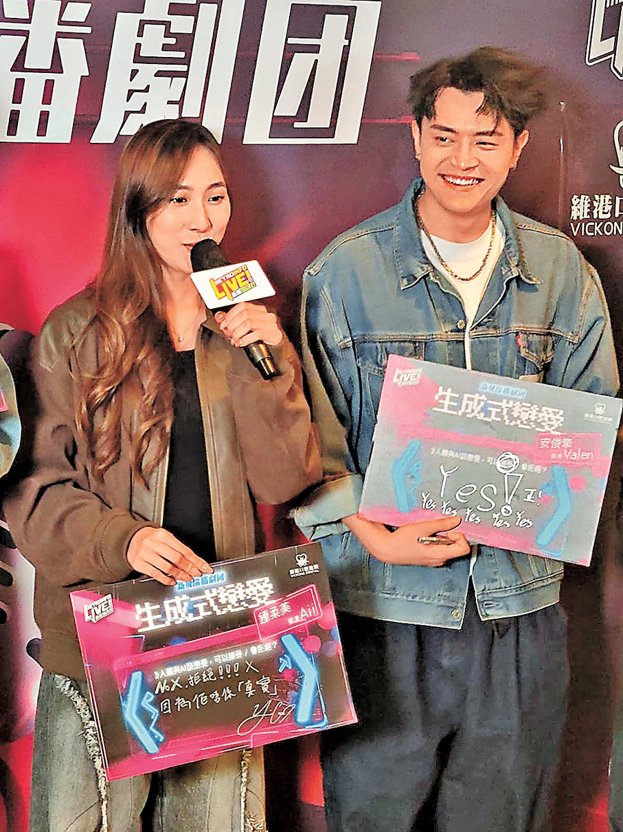 ●鍾柔美直言嫌AI寫歌「膠膠哋」。  香港文匯報記者梁靜儀 攝