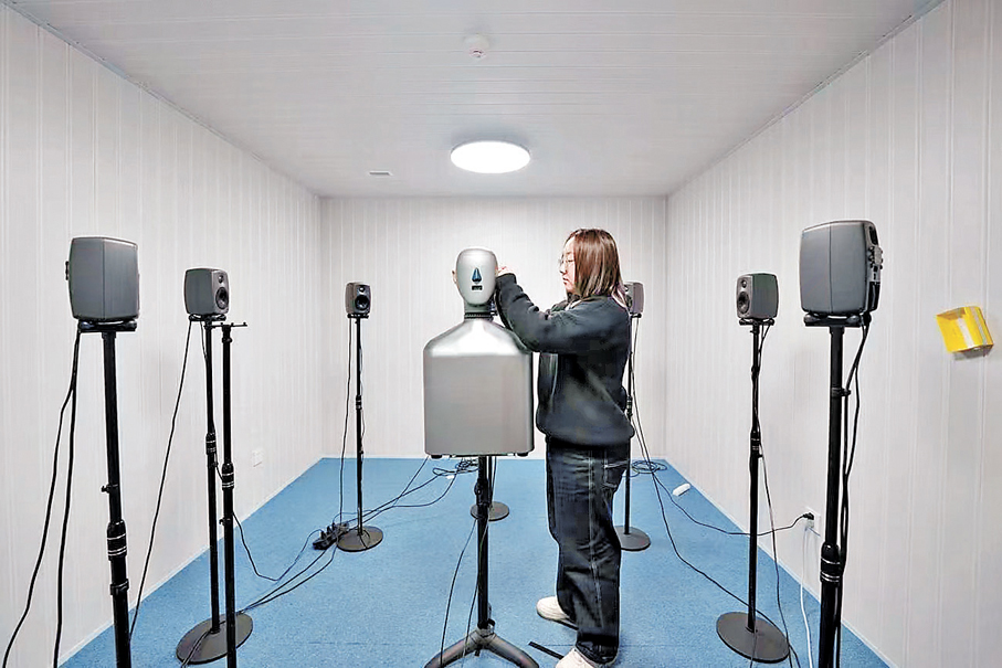 ●Orka的AI助聽器產品在測試中。香港文匯報廣州傳真