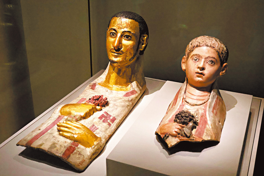 ●鍍金木乃伊面具和木乃伊面具