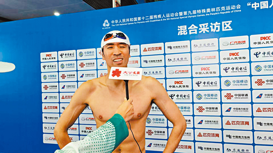 ●聶建軍指將於本屆殘特奧會後退役。香港文匯報記者石華  攝