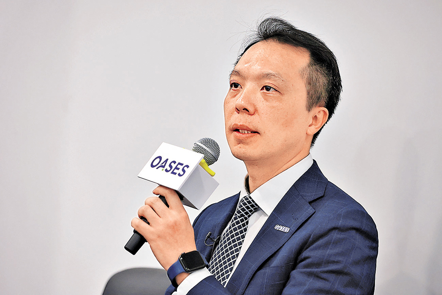 ●引進辦執行總裁彭文俊。香港文匯報記者萬霜靈攝