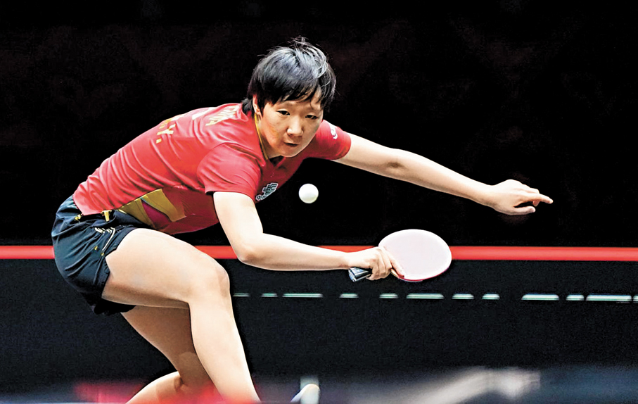 ●王曼昱在比賽中。  香港文匯報記者葉詩敏 攝