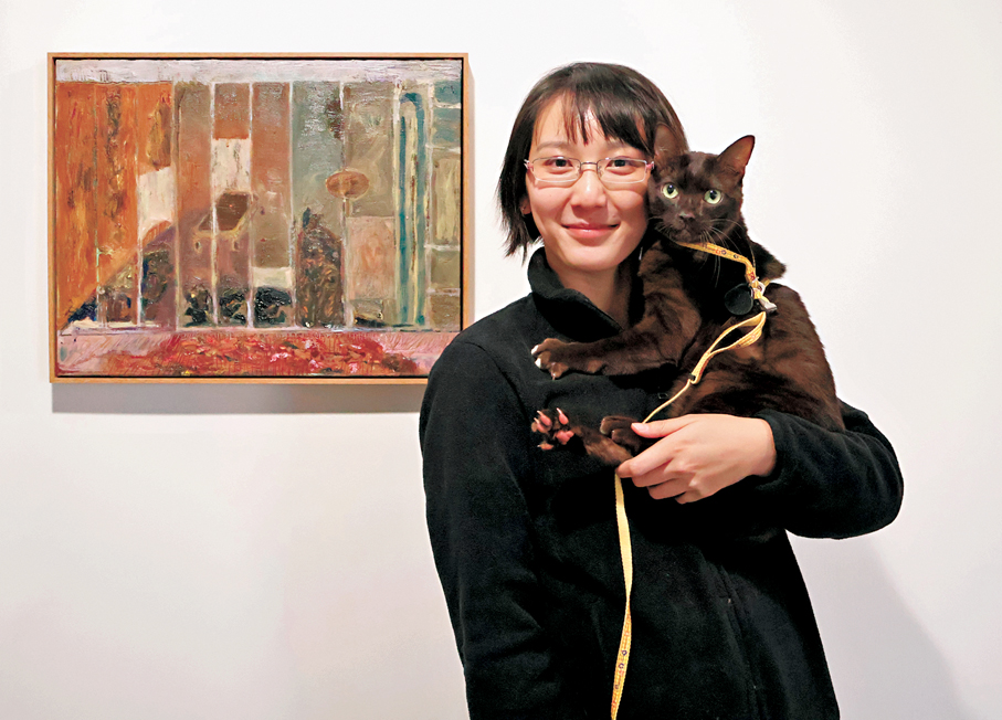 ●鄭燕垠的貓不時出現在作品中。