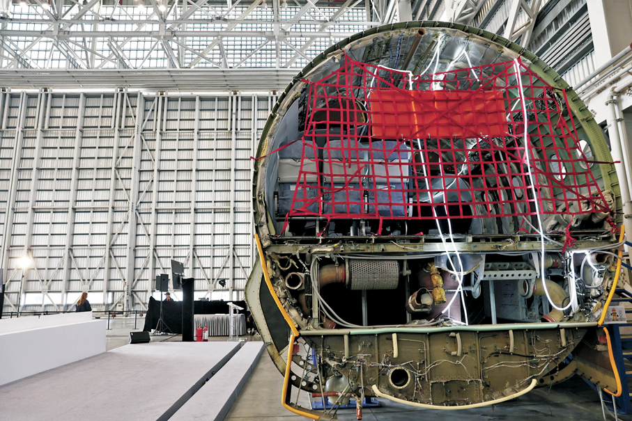 ●實戰訓練將會利用空中巴士部件作為教材。  香港文匯報記者 萬霜靈  攝