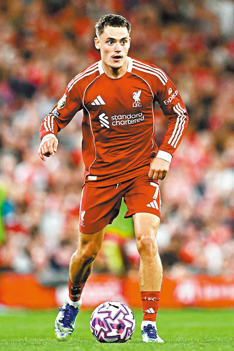 ●利物浦今仗靠域斯掌舵中路。 資料圖片