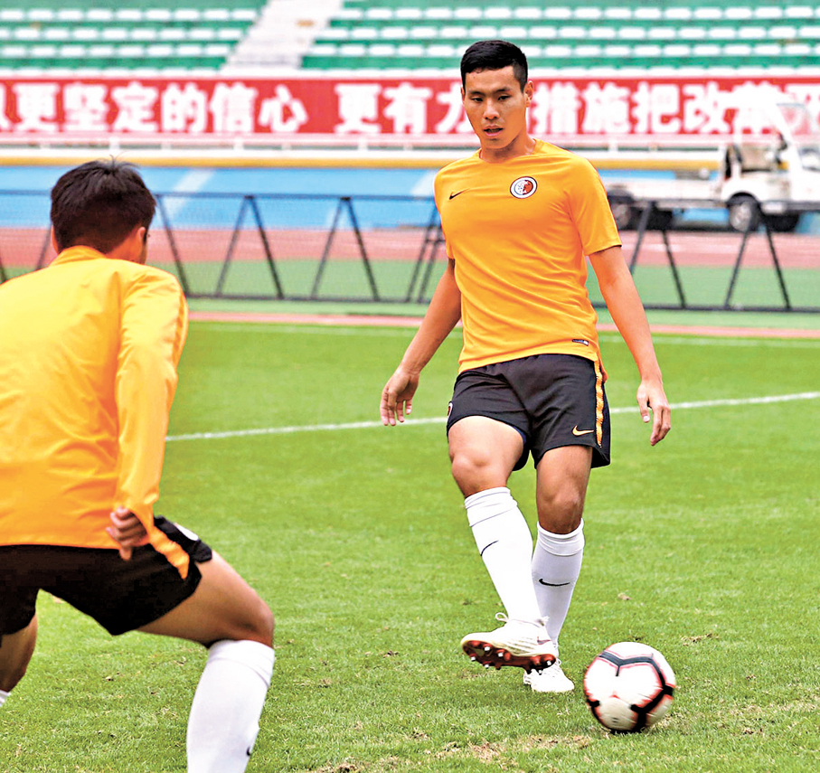 ●梁諾恆闊別兩年後再披港隊戰衣。資料圖片