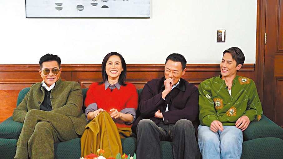 ●林峯和朱鑑然見古仔與宣萱互窒難忍笑。  TVB供圖