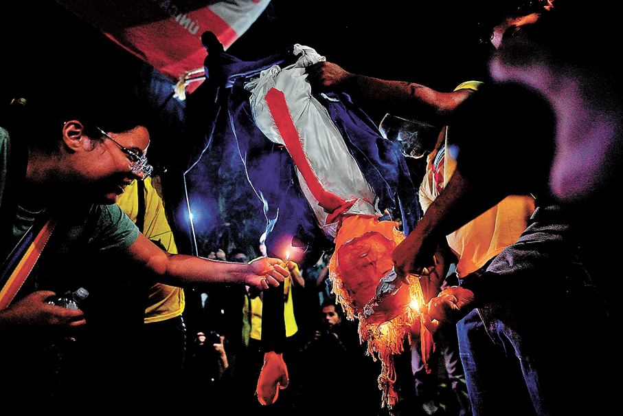 ●美國向巴西徵收高額關稅，搞亂巴西經濟，引發當地民眾發起反美示威。 資料圖片