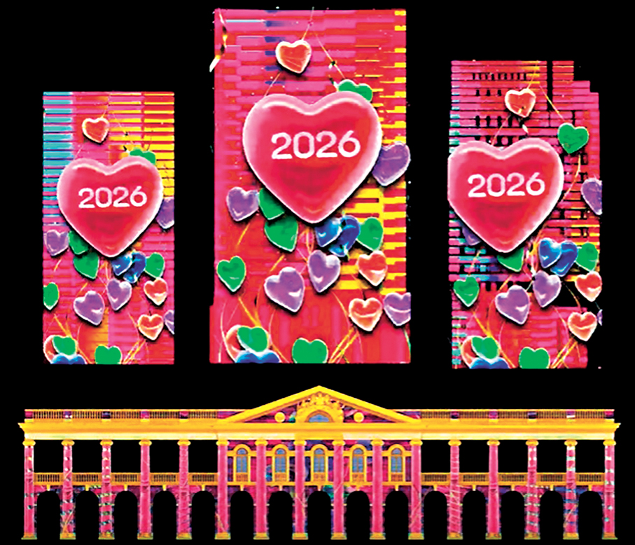 ●跨年倒數光影表演效果圖。 旅發局圖片