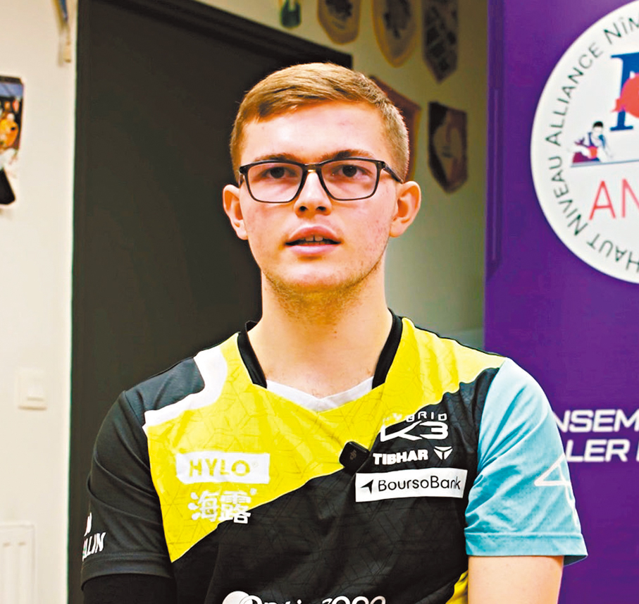 ● 亞歷克斯勒布倫認為有幸和樊振東成為隊友的球員，肯定獲益良多。  大公文匯全媒體記者 攝