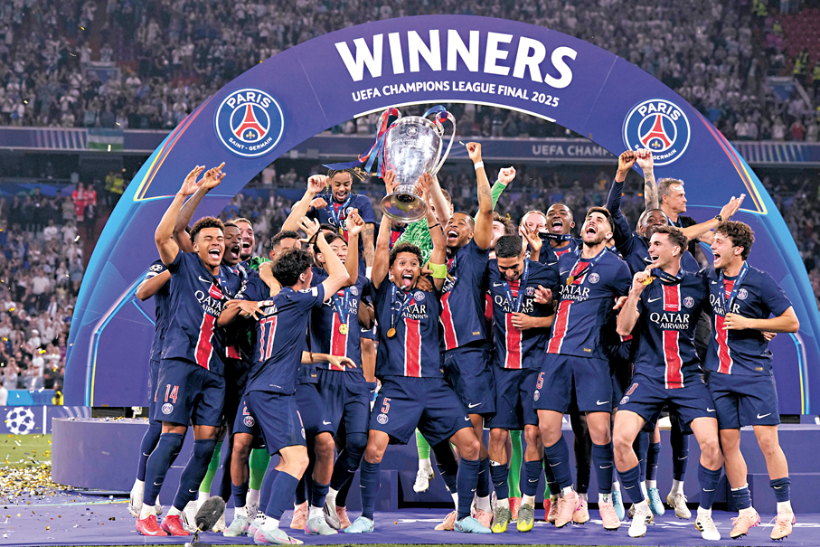 ●PSG終贏得歐聯冠軍，一圓歐洲霸主美夢。  資料圖片