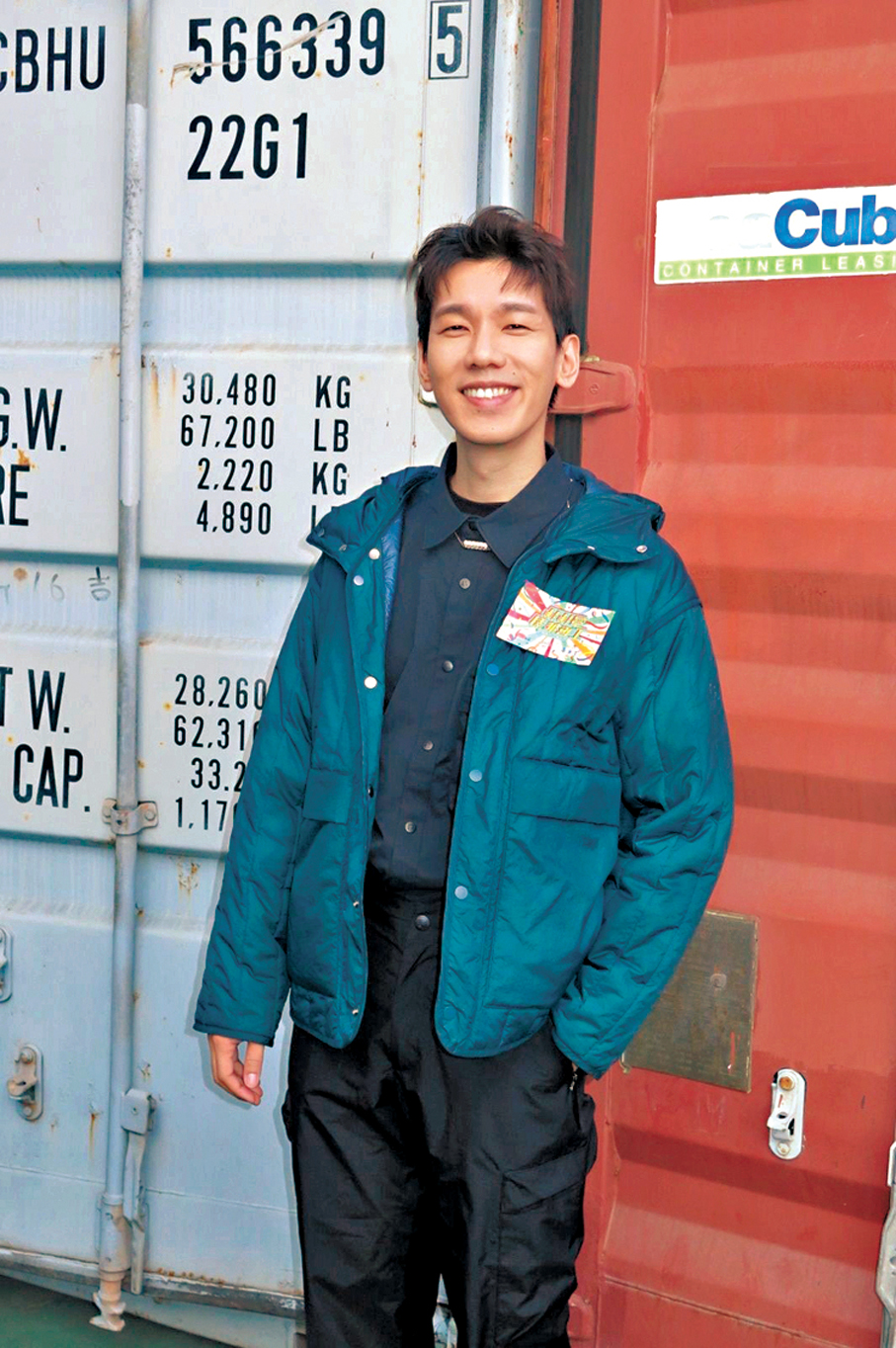 ●林奕匡戥好友馮允謙奪男金高興。香港文匯報記者阿祖  攝