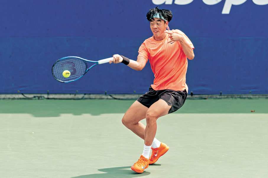 ●黃澤林明日在中銀香港網球公開賽主場出擊。 資料圖片