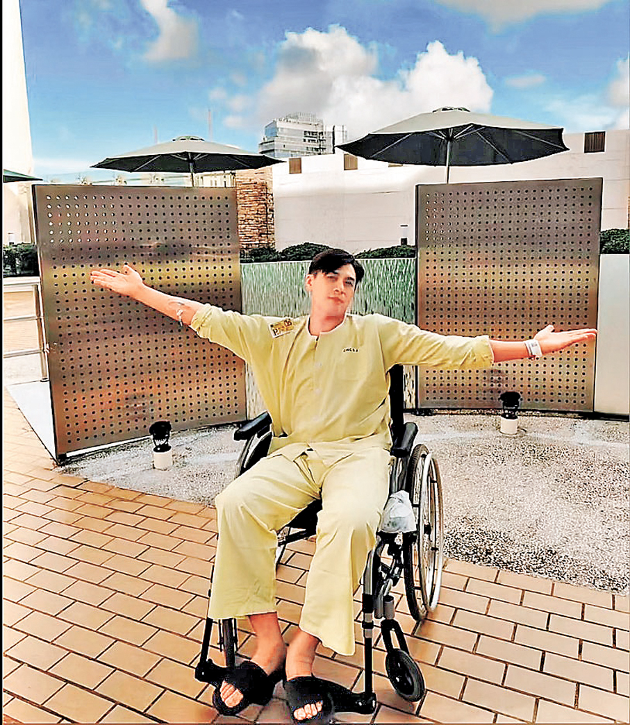 ●陳少邦康復進度快於預期。視頻截圖