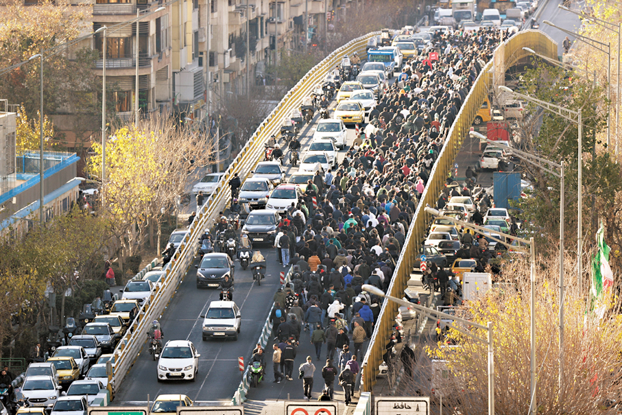 ●伊朗示威浪潮進入第二周。 資料圖片