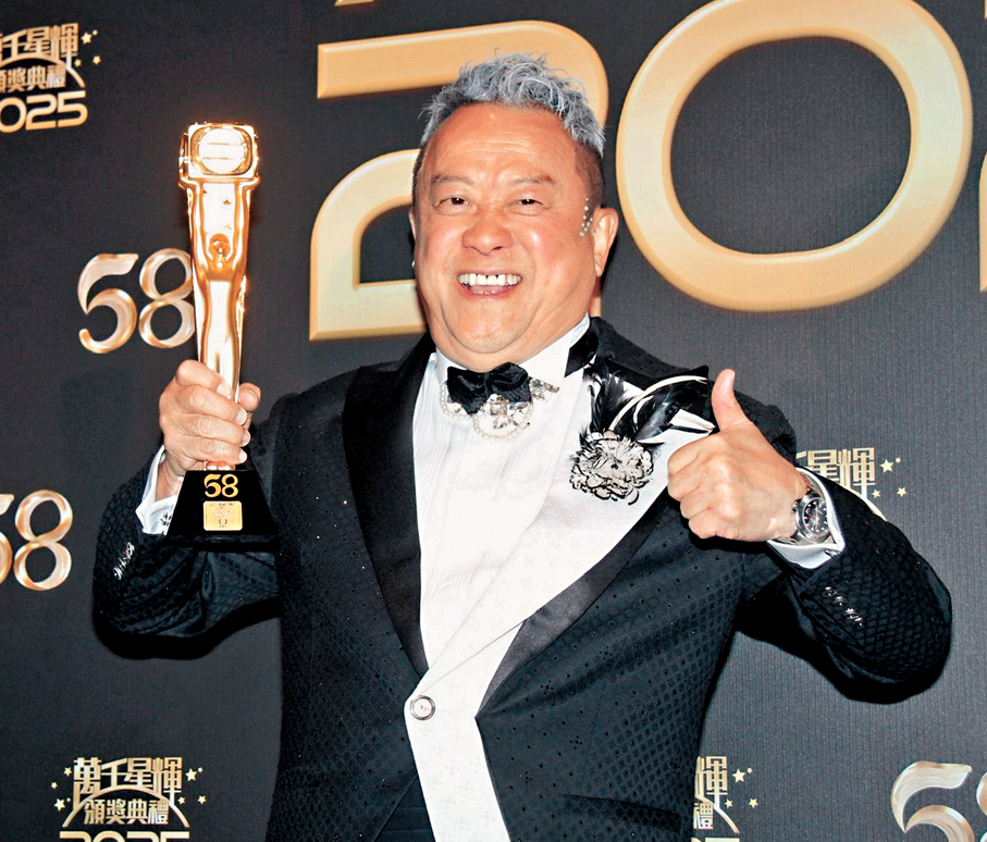 ●曾志偉獲頒「榮譽傳奇大獎」，樂見這5年的付出得到認可。  香港文匯報記者達里  攝
