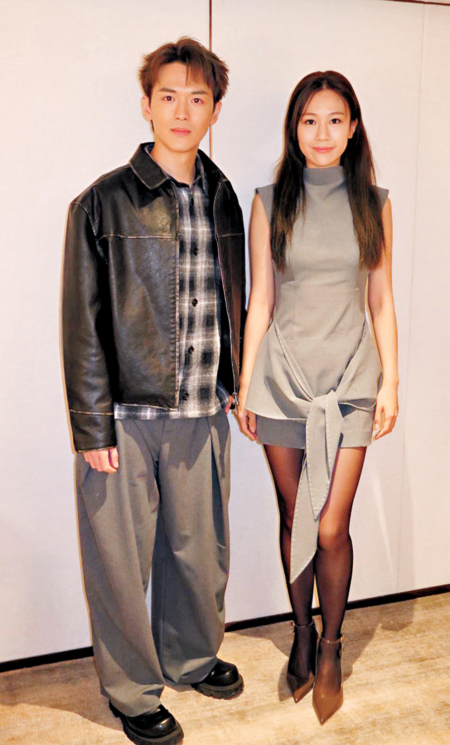 ●何沛珈與阮浩棕不排斥一起搵真銀。   香港文匯報記者阿祖  攝