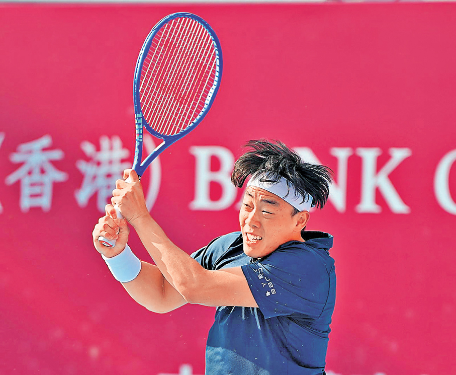 ●黃澤林昨主場奏捷，生涯首度晉級香港網球公開賽男單16強。