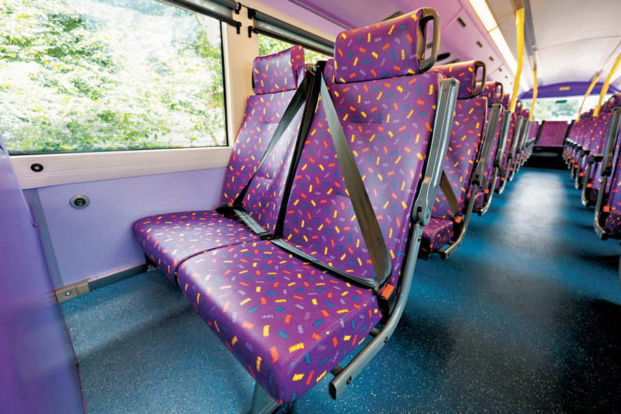 ●城巴逾780輛巴士座椅已配備安全帶。 城巴供圖