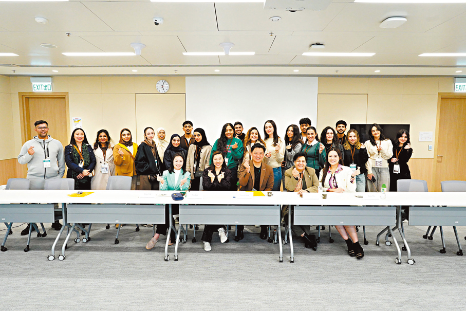 ●民建聯少數族裔委員會接待逾20名阿聯酋大學師生。 民建聯供圖