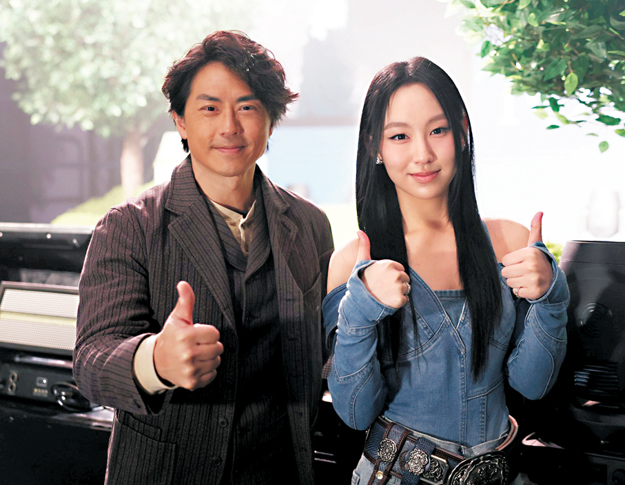 ●森美為炎明熹點讚。香港文匯報記者孫嘉蔚  攝