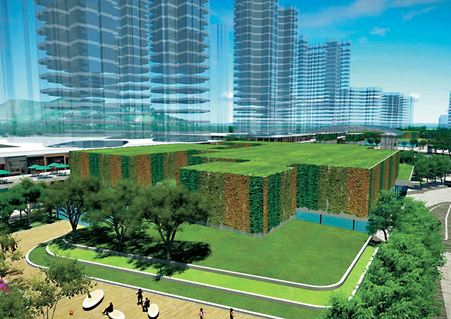 ●古洞站構思圖。發展局圖片