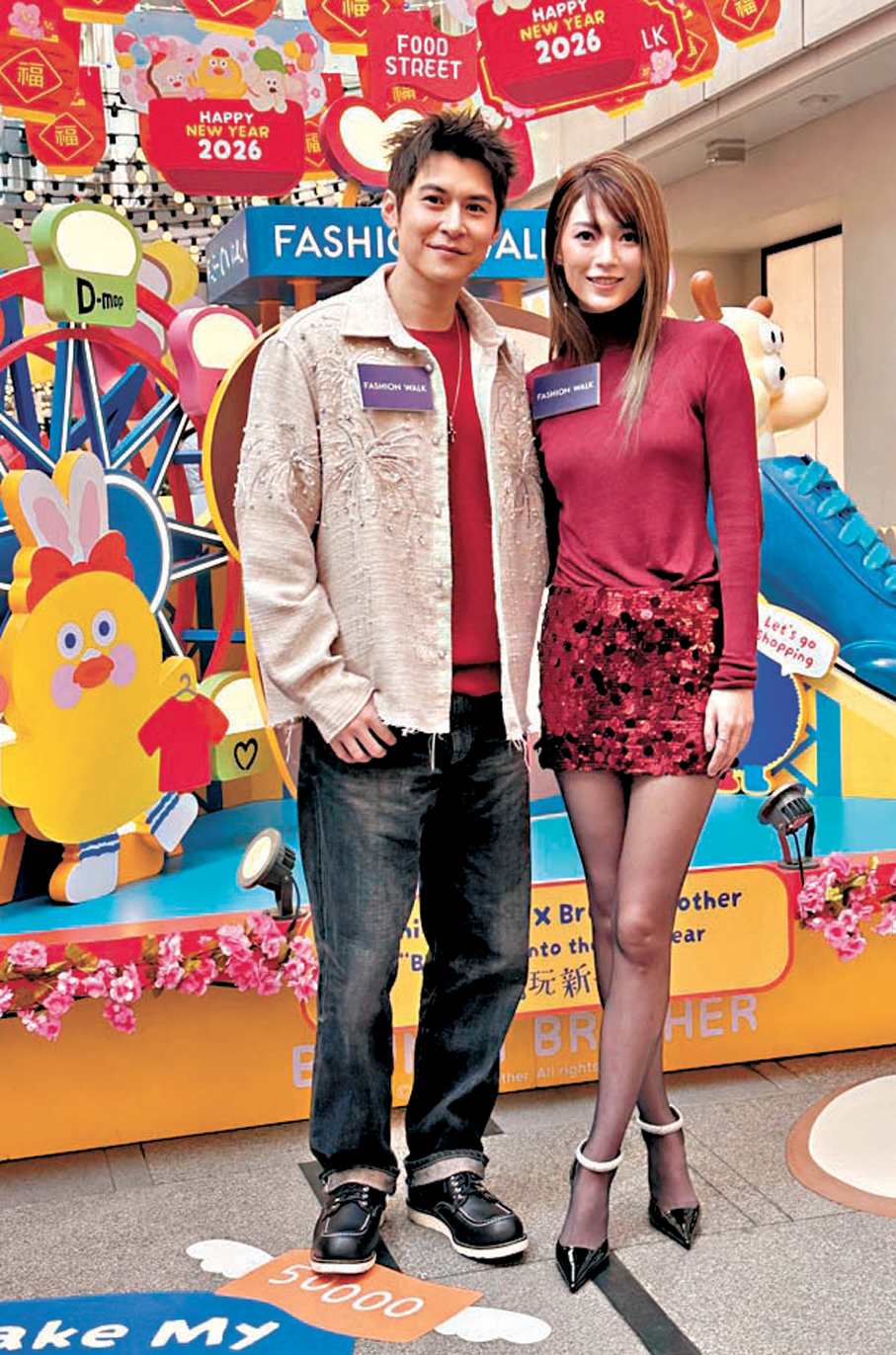 ●陳家樂和連詩雅有女萬事足。  香港文匯報記者子棠 攝