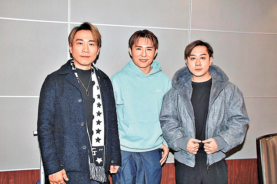 ●左起：顏米羔、劉威煌和涂家堯再合作。香港文匯報記者達里 攝